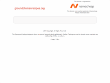 Tablet Screenshot of groundchickenrecipes.org